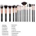 Rose Golden 14-Piece Makeup Brush Set with Blender Sponge and Cleaner - Cruelty-Free Synthetic Kabuki Brushes for Foundation, Powder, Blush, Eyeshadow - Premium Brochas De Maquillaje - Buy Online on GoSupps.com