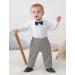 Amissz Baby Boy Formal Tuxedo Clothing Set 9-12 Months - Grey - Buy Online on GoSupps.com