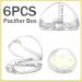 6PCS Transparent Pacifier Holder Case - Easy Clean Baby Pacifier Accessories - Slope Hole Design - Essential Pacifier Cover - Buy Online on GoSupps.com