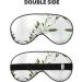 White Wild Green Twig Print Unisex Sleeping Eye Mask | Soft Light-Blocking Comfort for Better Sleep - Buy Online on GoSupps.com