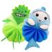 Healeved 2pcs Children's Bath Loofah Sponge Animal Bath Cartoon Bath Loofahs Body Sponge Body Loofah Body Wash Shower Loofah Shower Newborn Polyethylene Household 1 Count (Pack of 1)