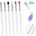 Healeved 18 Pcs Eye Shadow Brush Cream Eyeshadow Eye Shadow Applicator Transparent Plastic Handle - Buy Online on GoSupps.com
