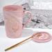 Bokalaka Mother's Day Gift - 400ml Pink Ceramic Coffee Cup with Lid & Spoon | Perfect Mom Gifts & Birthday Present | Best Mom in the World - Buy Online on GoSupps.com
