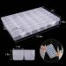 UOONY 3 Pack 36 Grids Plastic Organizer Box with Adjustable Dividers - Craft & Jewelry Storage Container with 400pcs Label Stickers - Buy Online on GoSupps.com
