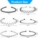 6 pieces wave metal headband metal headband unisex spring wave hair band men's headband non-slip elastic headband multiple styles for sports fitness daily make-up - Buy Online on GoSupps.com