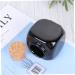 Beavorty porcelain material nail art dish manicure ceramic cork bottle manicue cups bottle Powder Bottle Jar bottle travel bottle Ceramic Bottle porcelain cup Wooden square 5.7*3.5cm Black - Buy Online on GoSupps.com