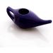 Handmade Ceramic Neti Pot Set - 225 ml Capacity with Salt for Sinus Relief | Premium Leak-Proof Design in Elegant Violet Color - Buy Online on GoSupps.com