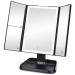 AirExpectal Makeup Mirror Trifold Vanity Mirror with 72 LED Lights - 3 Color Lighting Modes Makeup Mirror  1x/2x/3x Magnification  with Touch Screen Dimming for Cosmetic (Black)