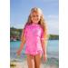 Juja UV Protective Bathing Shirt for Kids Short Sleeve Swimwear for Boys & Girls Blocks 98% UVA/UVB Rays Eco-Friendly Recycled PET Pink Animal Design (Size 98-104) - Buy Online on GoSupps.com