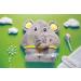 JM Organic Bamboo Hooded Baby Towel - Hypoallergenic & Absorbent - Perfect Baby Gift Set with Washcloth & Laundry Bag - Happy Elephant - Buy Online on GoSupps.com