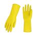 Vgo... Reusable Household Cleaning Gloves Rubber Dishwashing gloves Extra Thickness Long Sleeves Kitchen Cleaning/Working/Painting/Gardening/Pet Care(HH4601 Yellow S 1Pair) Small(pack of 1) Yellow