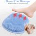 Wall-Mounted Shower Foot & Back Scrubber with Suction Cups - Silicone Bath Massage Cushion Brush for Gentle Exfoliating - Gray - Buy Online on GoSupps.com