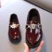 Girls Rhinestone Loafer Slip On Leather Shoes - Wine, 3.5-4 Years Toddler - Buy Online on GoSupps.com