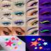 Water Activated UV Face Body Paint - 16 Color Glow Eyeliner Kit - Black Light Reactive Fluorescent Makeup - Safe and Washable - Non-Toxic - Buy Online on GoSupps.com