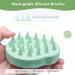 FREATECCH CHAUT Massage Brush - Shampoo Brush for Hair Wash Head Massage & Growth | Silicone Dandruff Removal with Wheat Straw Handle - Mint Green - Buy Online on GoSupps.com