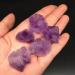 Nature Gemstones Drum Stones 5PCs +Beautiful Natural Amethyst Pyramid Quartz Crystal Cluster-dot Specimen Stone Gifts Chakra Reiki Balancing