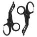 MOVOCA Medical Scissors with Carabiner - 7.5 Bandage Scissors Trauma Shears Fluoride Coated Non-stick Blades Stainless Steel EMT Shears for Doctor Nurses Nursing Students EMT EMS Black/Black