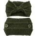 amangul Knitted ide Headband Elastic Knotted Turban ith Button Crochet Hair Bands Ear armer Soft for Head rap for omen(Black) - Buy Online on GoSupps.com