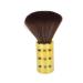 Barber Neck Duster Brush Soft Gentle Electroplating Process Professional Neck Cleaning Brush Salon Hairdressing Neck Brush Neck Duster Brush for Hairdressers (Gold)