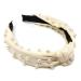 White Pearl Knot Headband for Women - Bohemian Twist Hair Accessories for Girls - Buy Online on GoSupps.com
