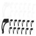 Healeved 20 Pair of anti-slip cover for glasses Schnapps glasses glasses hook glasses made of silicone practical glasses holder Daily glass handles ear protector ear pads gravel gel black and white 3.6x1.3cm