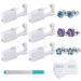 6 Pack Ear Piercing Kit Disposable Self Ear Piercing Gun No Pain Ear Piercings Gun Kit Tool (blue purple)