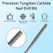 CGBE Nail Miller Attachments - 3/32 Wolfram Carbide Nail Drill Bits for Manicure & Pedicure Long-Barrel Skin Remover Medium Grain Buffers - Buy Online on GoSupps.com