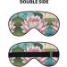 SSIMOO Lotus Flower Namaste Eye Mask - Breathable Soft Sleep Patch for Travel & Relaxation - Black - Buy Online on GoSupps.com