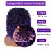 Curly Afro Wig with Bangs Purple Mixed Blue for Black Women - Synthetic Hair 15 Inch + 1 Comb & 4 Wig Caps | T15717C# Mixed Blue - Buy Online on GoSupps.com