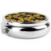 Sunflower & Honeycomb Portable Metal Pill Box | Round Mini 3-Compartment | Travel Essential for Small Pills | Hinged Fastening Design - Buy Online on GoSupps.com