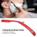 Portable Beard Cladding Holder - Foldable Red Alloy Hair Cutting Blade with Straight Edge - Buy Online on GoSupps.com