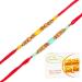 Ghasitaram Gifts Rakhi for Brother Rakhis Online - Set of 2-6512 Rakhis with 200 GMS of Besan Barfi Rakhi Set with 200 gms of Besan Barfi