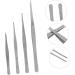 Buy Angoily 8 Pcs Tweezers Set - Stainless Steel Jigsaw Round Head Tissue Pliers - 30x1.5cm - International Shipping - Buy Online on GoSupps.com