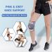 MAYKI Women's Knee Brace with Patella Gel Pad - Adjustable, Breathable Support for Arthritis & Ligament Damage - Grey & Pink - Buy Online on GoSupps.com