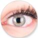Glamlen's contact lenses colored gray without and with strength - with contact lens tank.Very strongly covering natural gray colored monthly lenses light gray 1 pair of soft silicone hydrogel 0.0 diopters