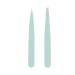 Soft Touch slanted and pointed stainless steel tweezers Seafoam