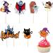 Halloween Cupcake Toppers Zombie Pumpkin Black Cat Witch Castle Cake Halloween Set | Paper Cards Toppers for Party Favors Zorq - Buy Online on GoSupps.com