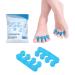 BENNARA Toe Straightener. Set H: 4pc-Toe Separator for Pedicure Nail Polish. Toe Spacers for Overlapping Toes Hammer Toes and Relief Bunion Pain. One Size fits Most.