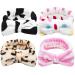 NATUCE BOW KNOT hair band Cosmetics 4 pcs flannel make-up hair band make-up headband for women for washing spa yoga beauty facial care make-up