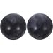 Supvox 2pcs Chinese ball jade baoding balls chinese health exercise massage ball for stress relief hand exercise relaxation wrist (black)