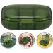 Healeved Travel Organizer Portable Case Medicine Dispenser 3 Compartments Small Case for Pocket Purse Daily Medicine Holder Container Green - Buy Online on GoSupps.com