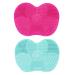 2 pieces of silicone-up brush cleaning pad with suction cup make-up brush-scrubber pad make-up brush cleaner portable scrubber cleaning tool