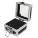 Nail Drill Bits Holder Container 25 Holes Aluminum Alloy Nail Grinding Bits Storage Box Organizer (Black)
