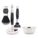 JAG Shaving Razor Set - 4 -piece shaving set - Jag's Lee Range - Black synthetic hair shaving brush - 5 edge of shaving clads shaving plane - shaving bowl - shaving rack - black gift set
