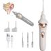 Electric Vacuum Earwax Remover Ear Cleaner Tool with Led Lights USB Charging Ear Wax Suction Remover for Adults and Children Safety Material Mute White