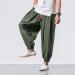 Men's Fashion Casual Solid Color Drawstring Pants | Wide Leg Elasticated, Plus Size | Army Green - Buy Online on GoSupps.com