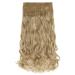 61cm Clip-In Hair Extensions - Wavy Gold Blonde & Ash Blonde Mix - 120g Human Hair with 5 Clips for a Natural Look - Buy Online on GoSupps.com