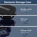 Yardwe Portable Denture Bath Case with Strainer Basket - Travel-friendly False Teeth Holder and Storage Container - Orthodontic Retainer Soak Cup - Black - Buy Online on GoSupps.com