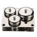 Nail art powder storage box 3 pieces stainless steel nail art mini powder & liquid set doses storage box compact manicure tools