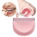 Soft Silicon Orthodontic Retainer Case with Vent Hole Magnetic Self-Closing Orthodontic Mouth Guard Cases Candy Color Portable Denture Holder Case Dental Braces Case for Daily Office Travel Pink